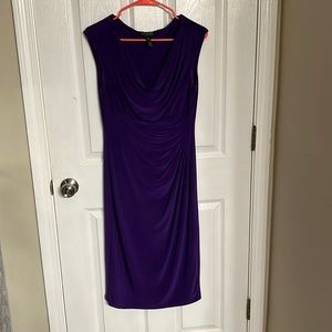 Ralph Lauren purple midi dress